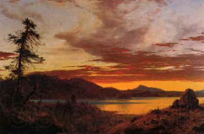 Frederick Edwin Church Sunset Spain oil painting art